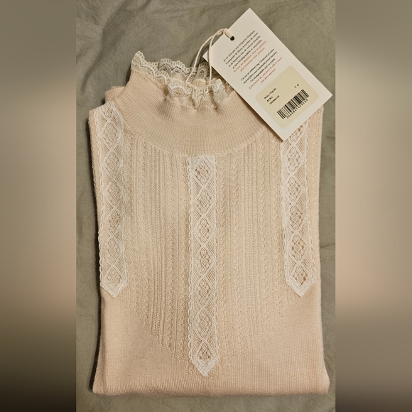 NWT Sezane Tulio Sweater in Ecru in Size S - Picture 3 of 7